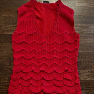 Valentino Red Ruffle Shirt